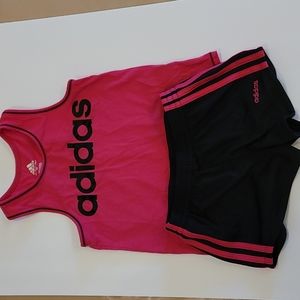 Girls Adidas outfit, Shorts&Tank size 6x